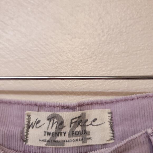 We The Free Corduroy Pants Size 24 Used Lavender Skinny Purple Womens Sun Chaser - Picture 3 of 13